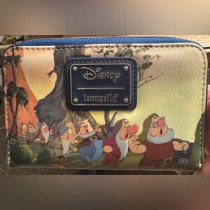 Loungefly Blue and Gold Zipper Wallet